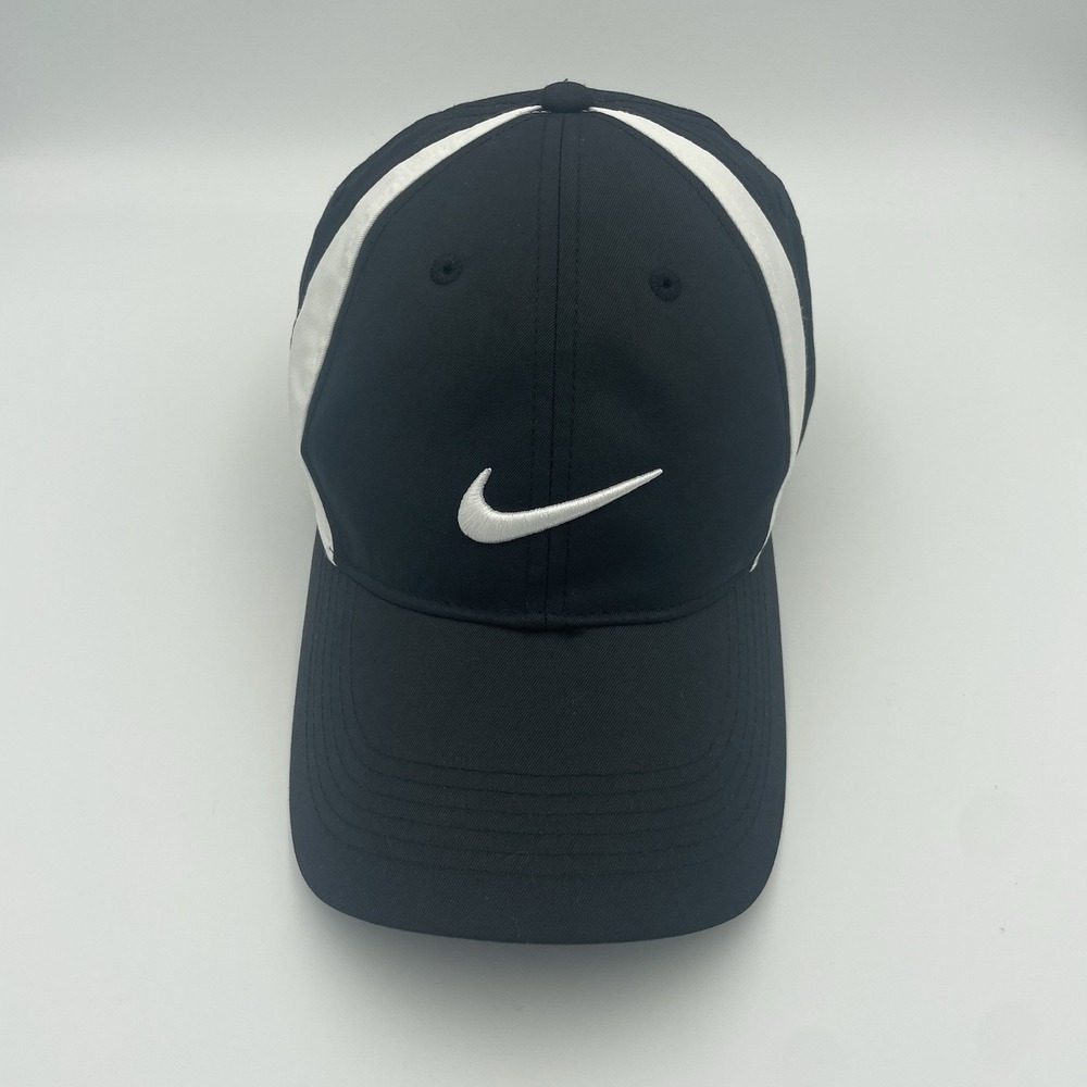 Nike Golf Hat Cap Strap‎ Back Black & White Light Adjustable Running Tennis